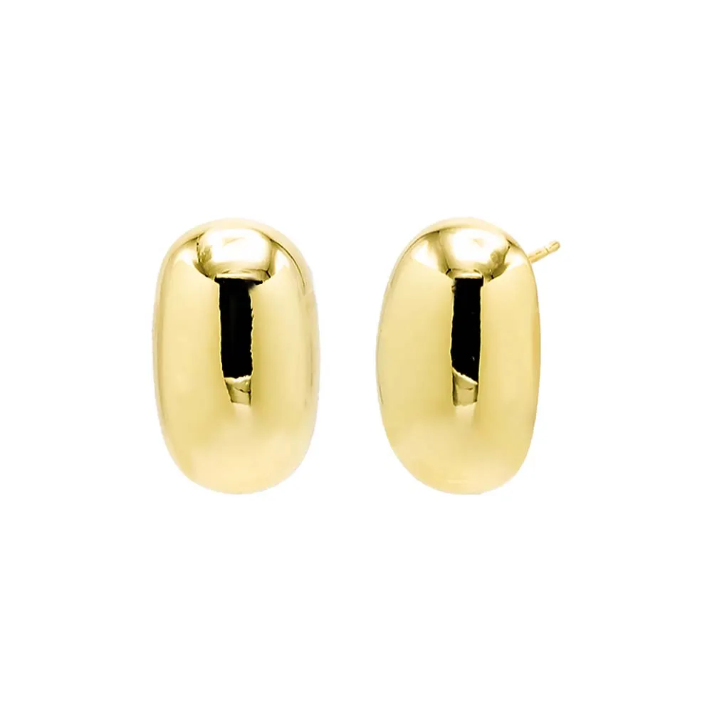 Solid Elongated Pebble Stud Earring sold by Adina Eden's