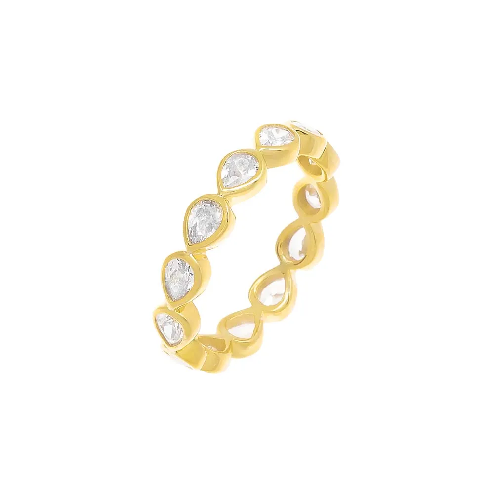 Mini Pear Bezel Eternity Band sold by Adina Eden's