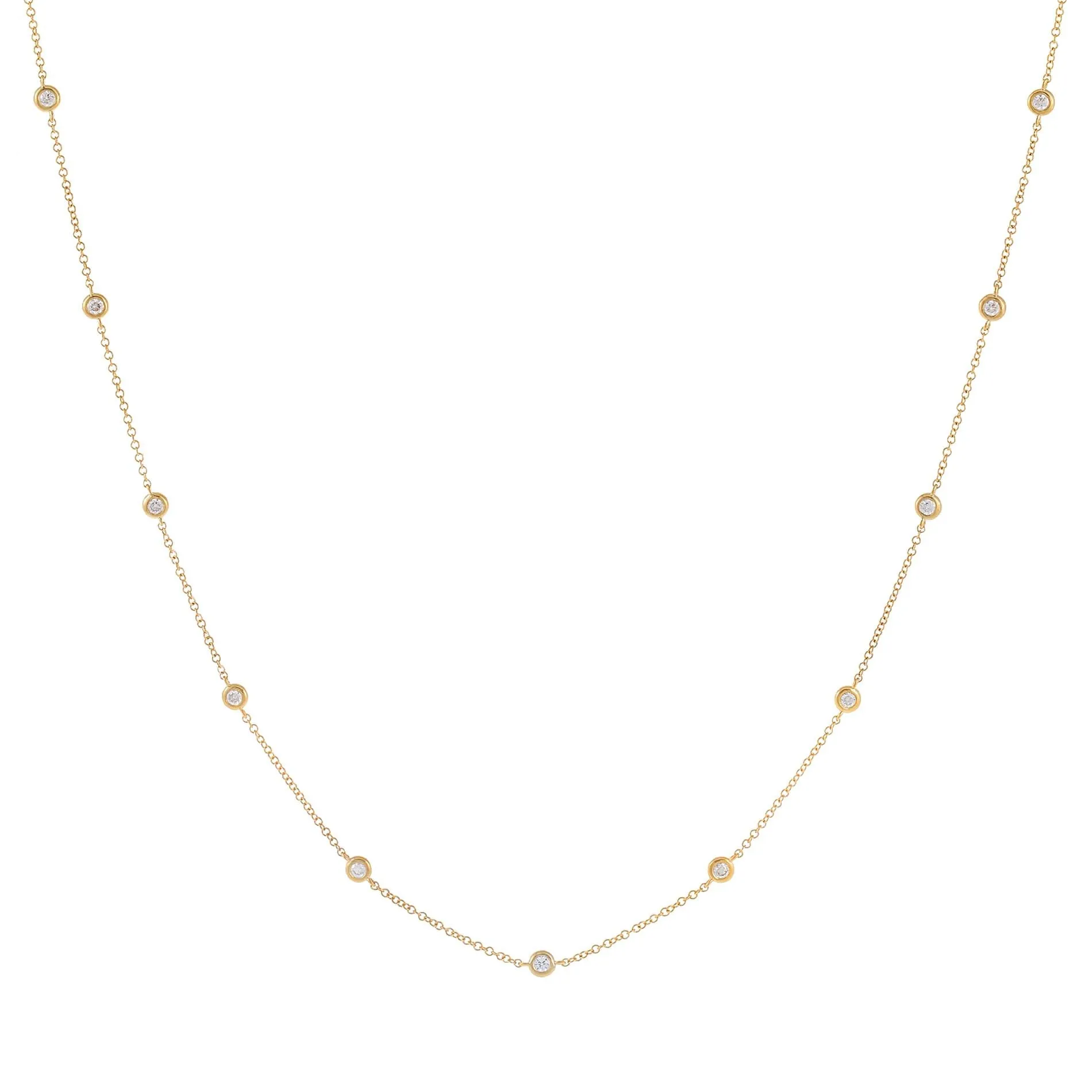 Diamond Bezel Waist Body Chain 14K sold by Adina Eden's