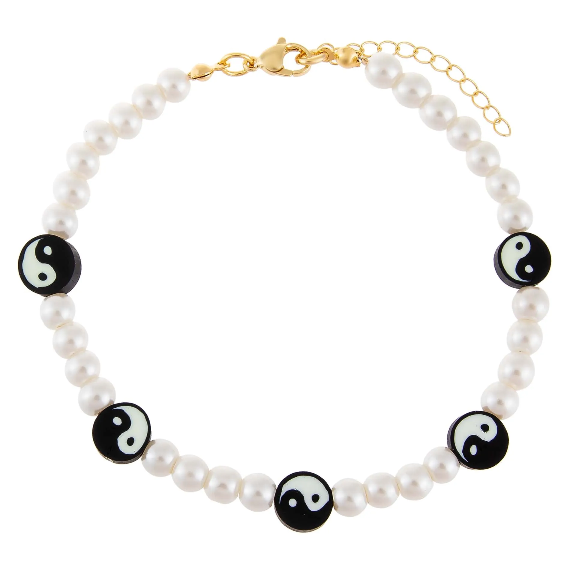 Yin & Yang Pearl Anklet sold by Adina Eden's product image thumbnail 2