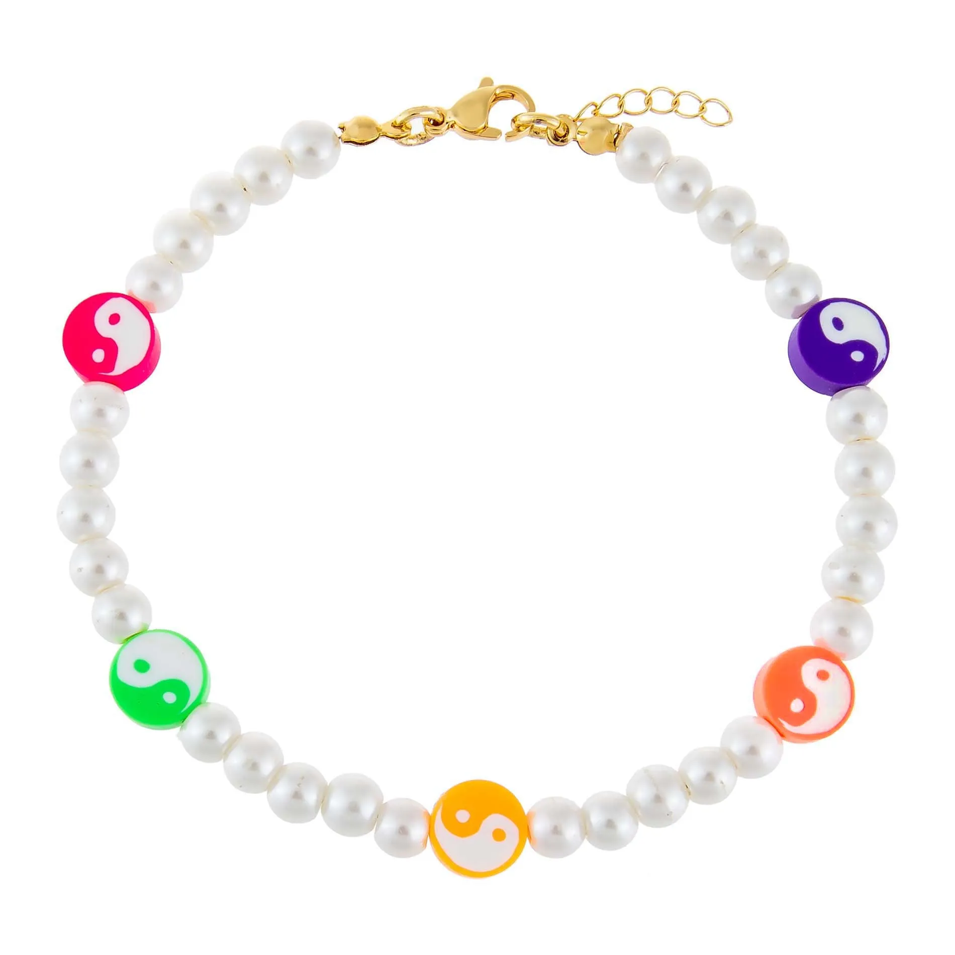 Yin & Yang Pearl Anklet sold by Adina Eden's