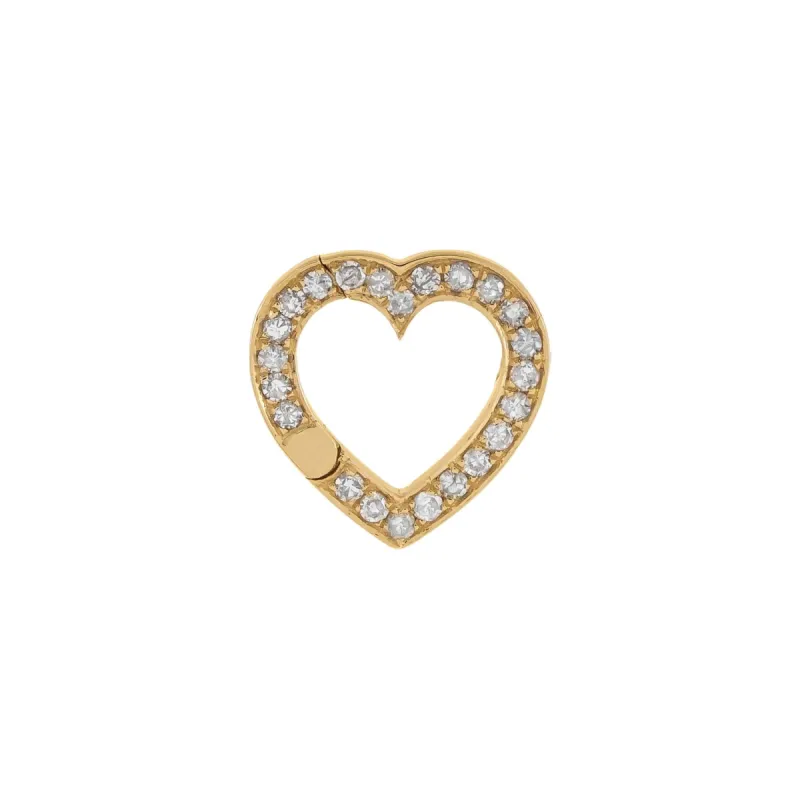 Diamond Open Heart Clicker 14K sold by Adina Eden's