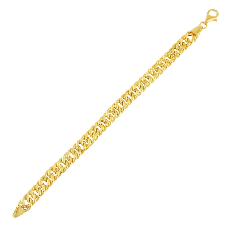 Hollow Double Curb Chain Bracelet sold by Adina Eden's