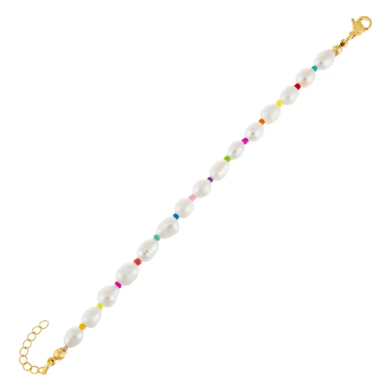 Multi Color Pearl Bracelet sold by Adina Eden's