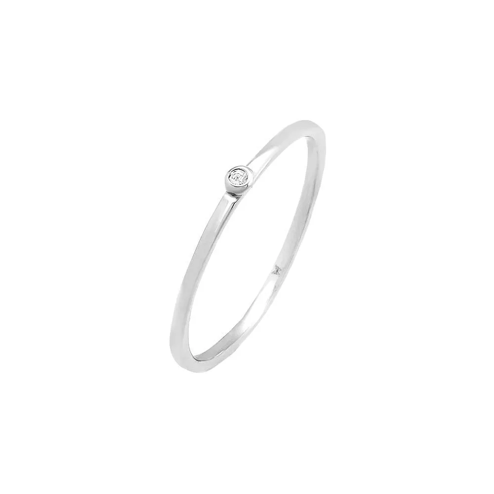 Tiny CZ Bezel Ring sold by Adina Eden's product image thumbnail 3