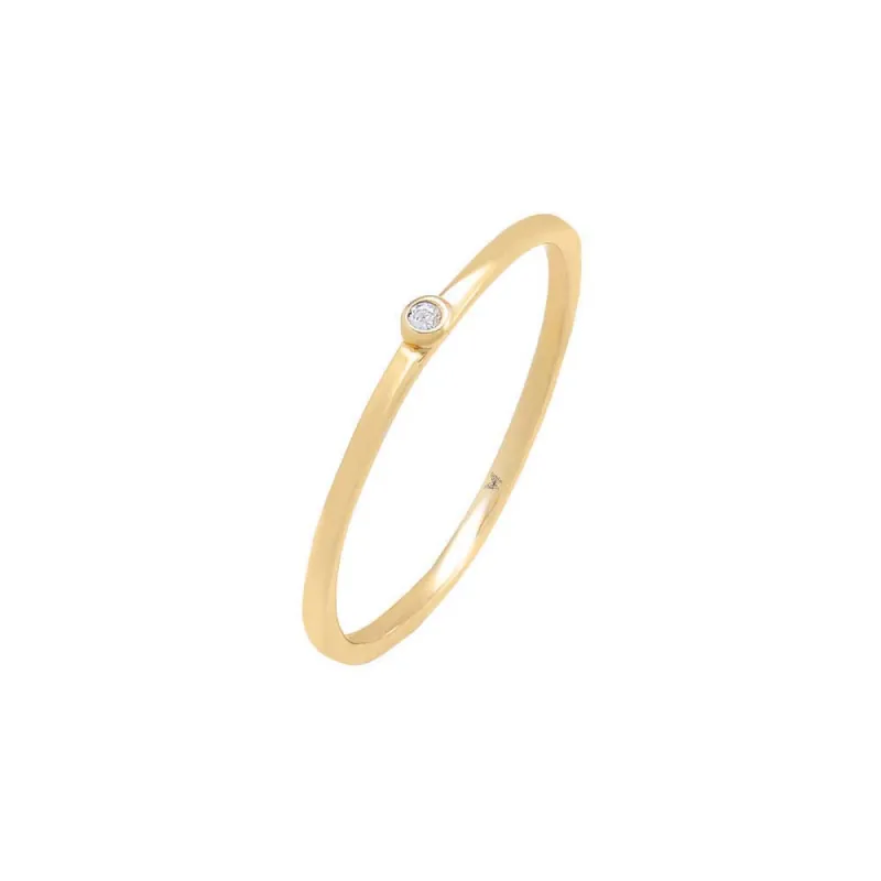 Tiny CZ Bezel Ring sold by Adina Eden's