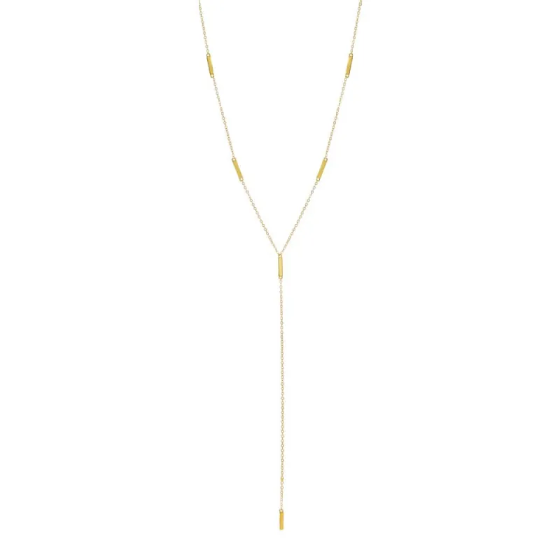 Bar Chain Lariat sold by Adina Eden's