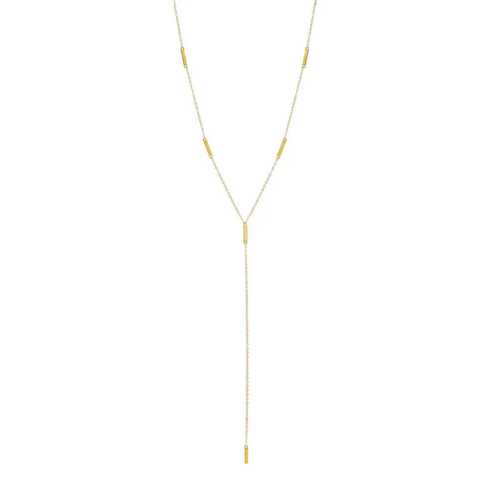 Bar Chain Lariat sold by Adina Eden's