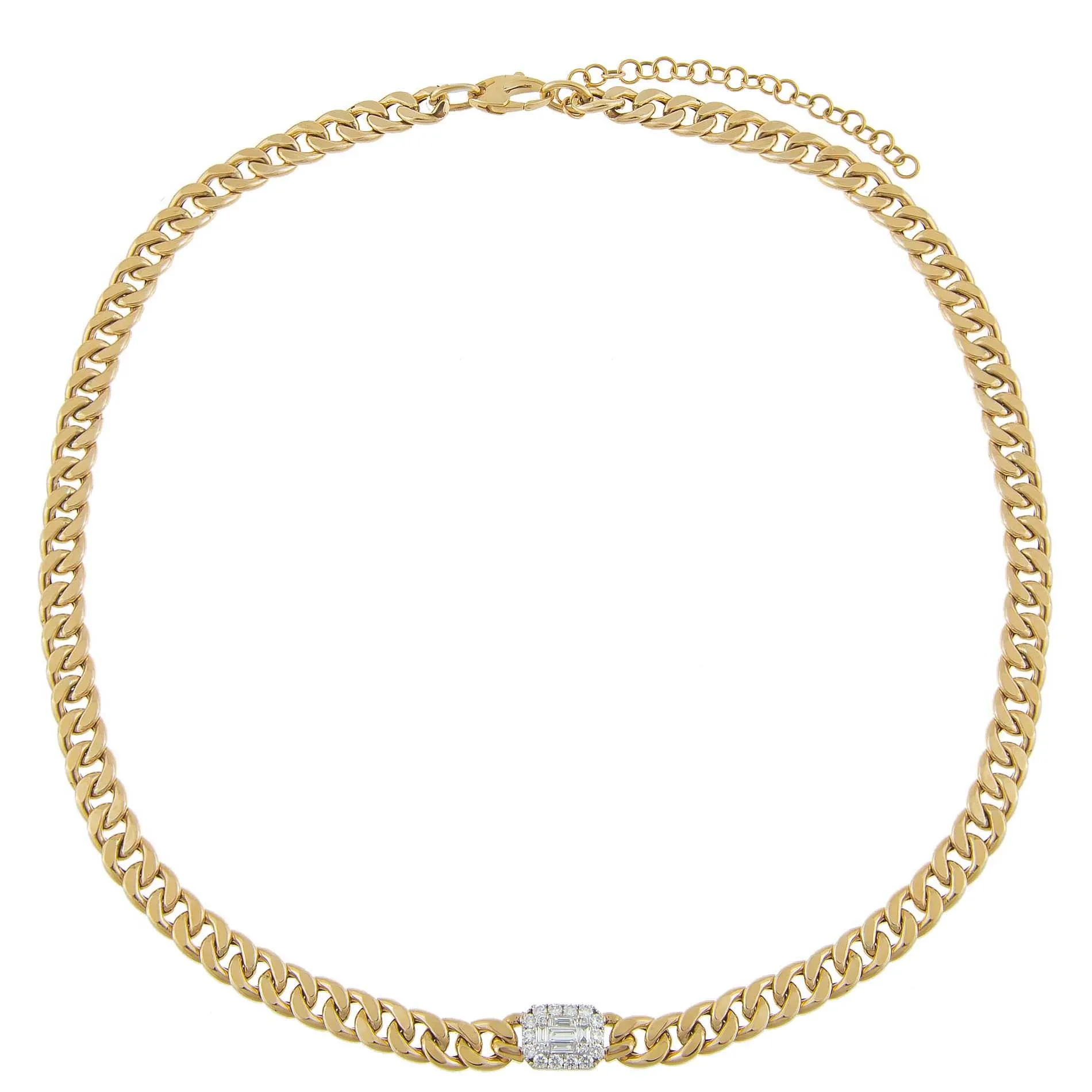 Diamond Illusion X Miami Cuban Link Choker 14K sold by Adina Eden's product image thumbnail 3