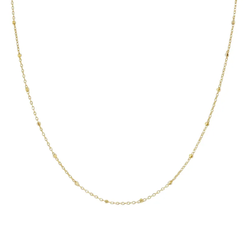 Thin Beaded Chain Necklace made by Adina Eden's