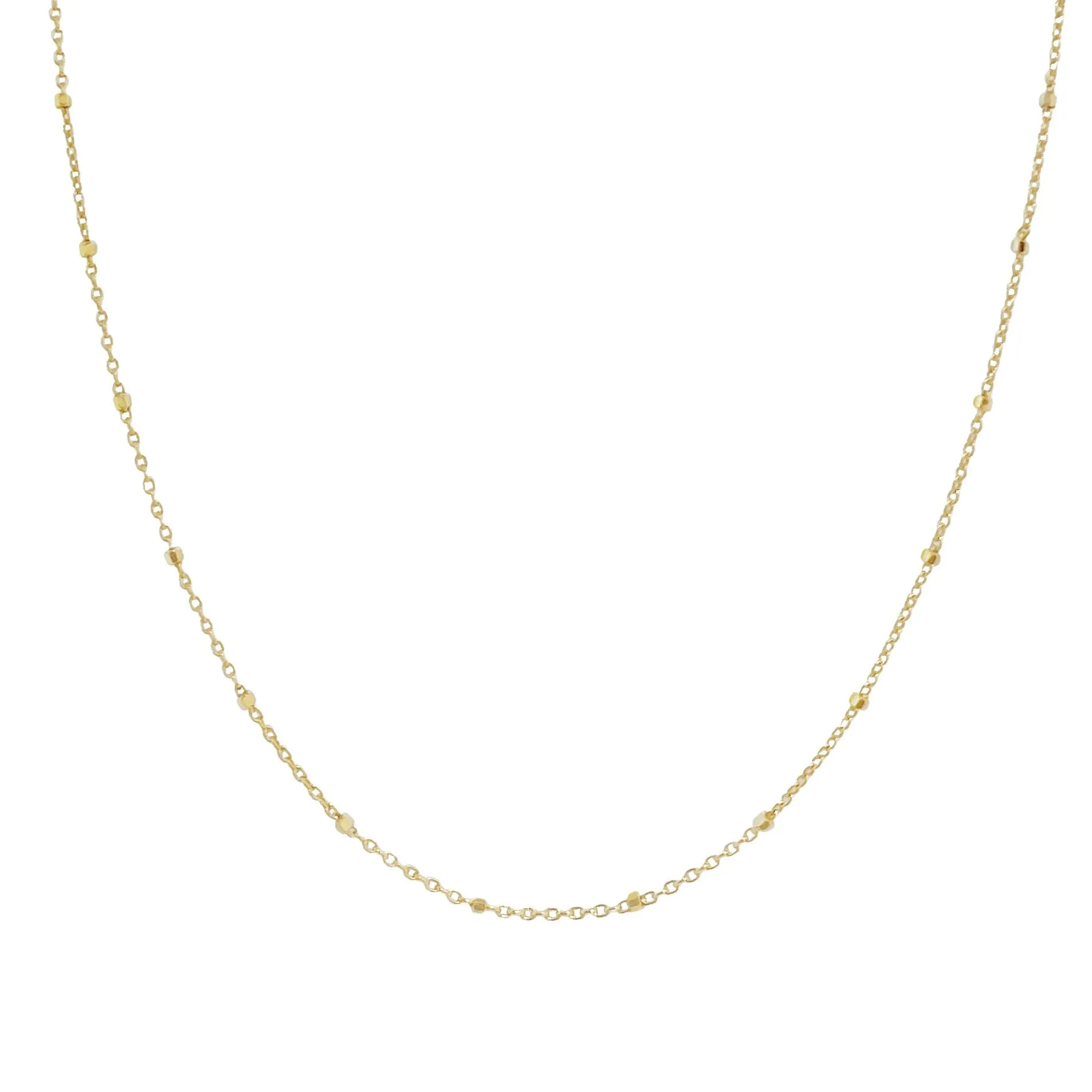 Thin Beaded Chain Necklace sold by Adina Eden's