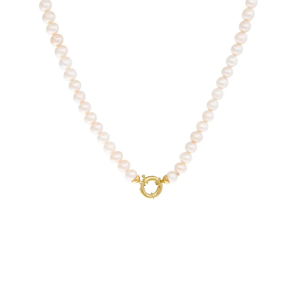 Pearl Toggle Necklace 14K sold by Adina Eden's product image thumbnail 3