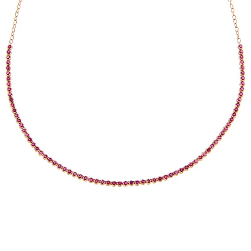 Ruby Tennis Choker 14K sold by Adina Eden's
