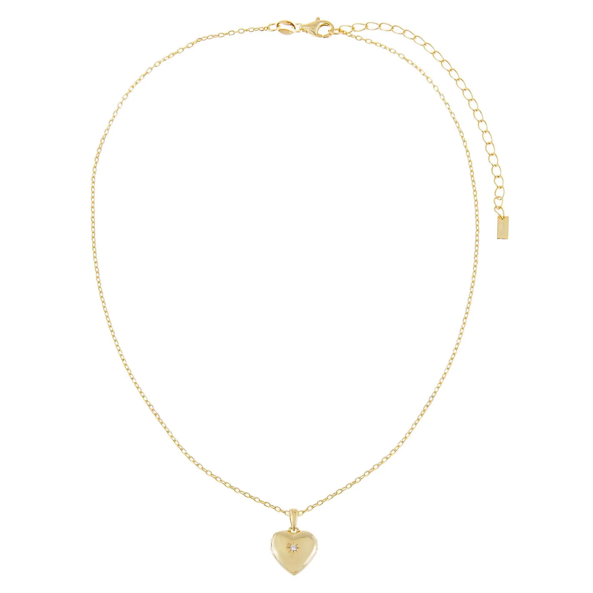 CZ Heart Locket Necklace sold by Adina Eden's product image thumbnail 3