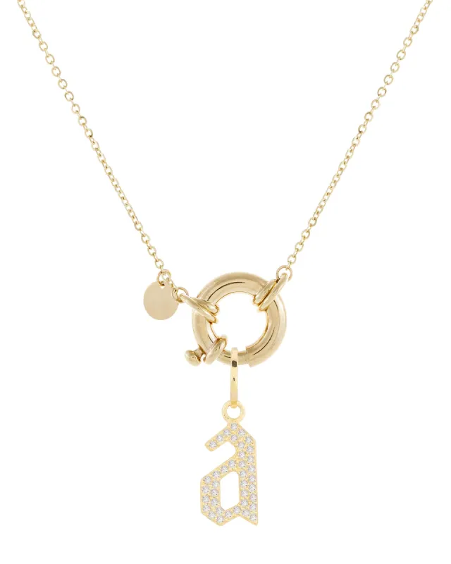 Diamond Charm Toggle Necklace 14K made by Adina Eden's