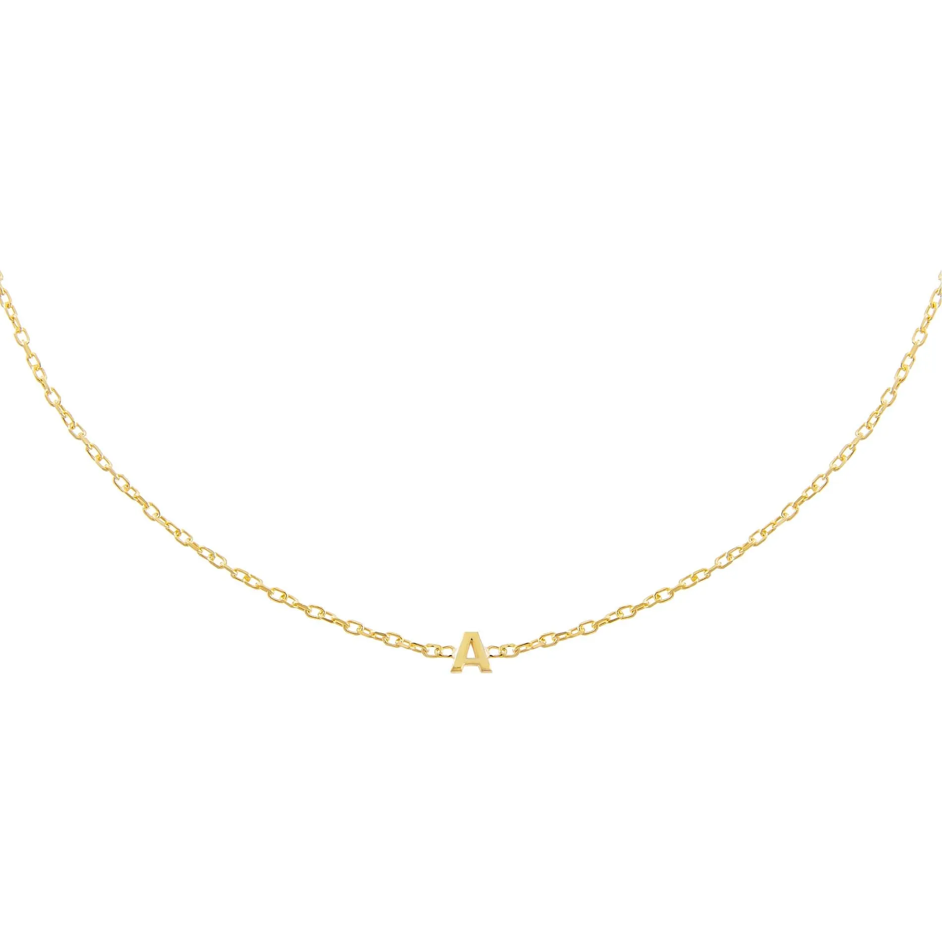 Tiny Solid Uppercase Initial Choker sold by Adina Eden's