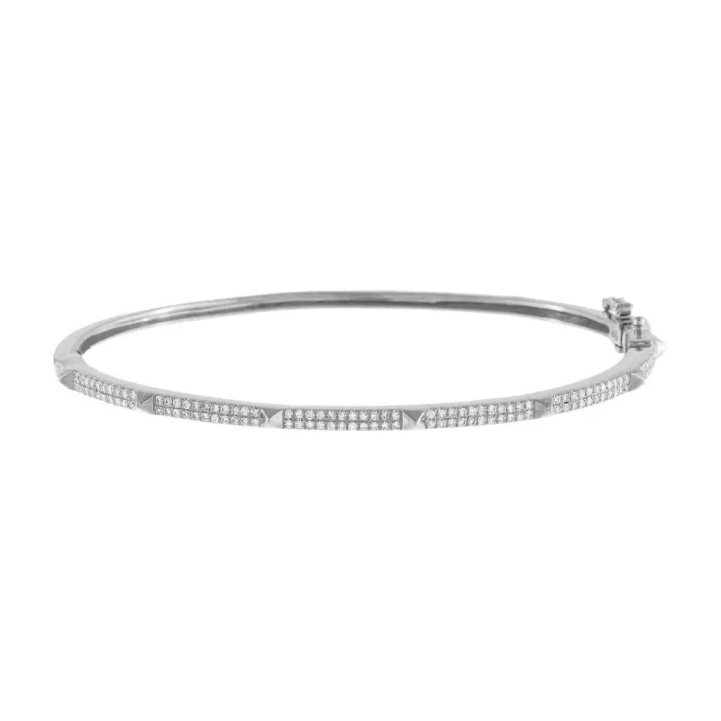 Diamond Spike Pavé Bangle 14K sold by Adina Eden's