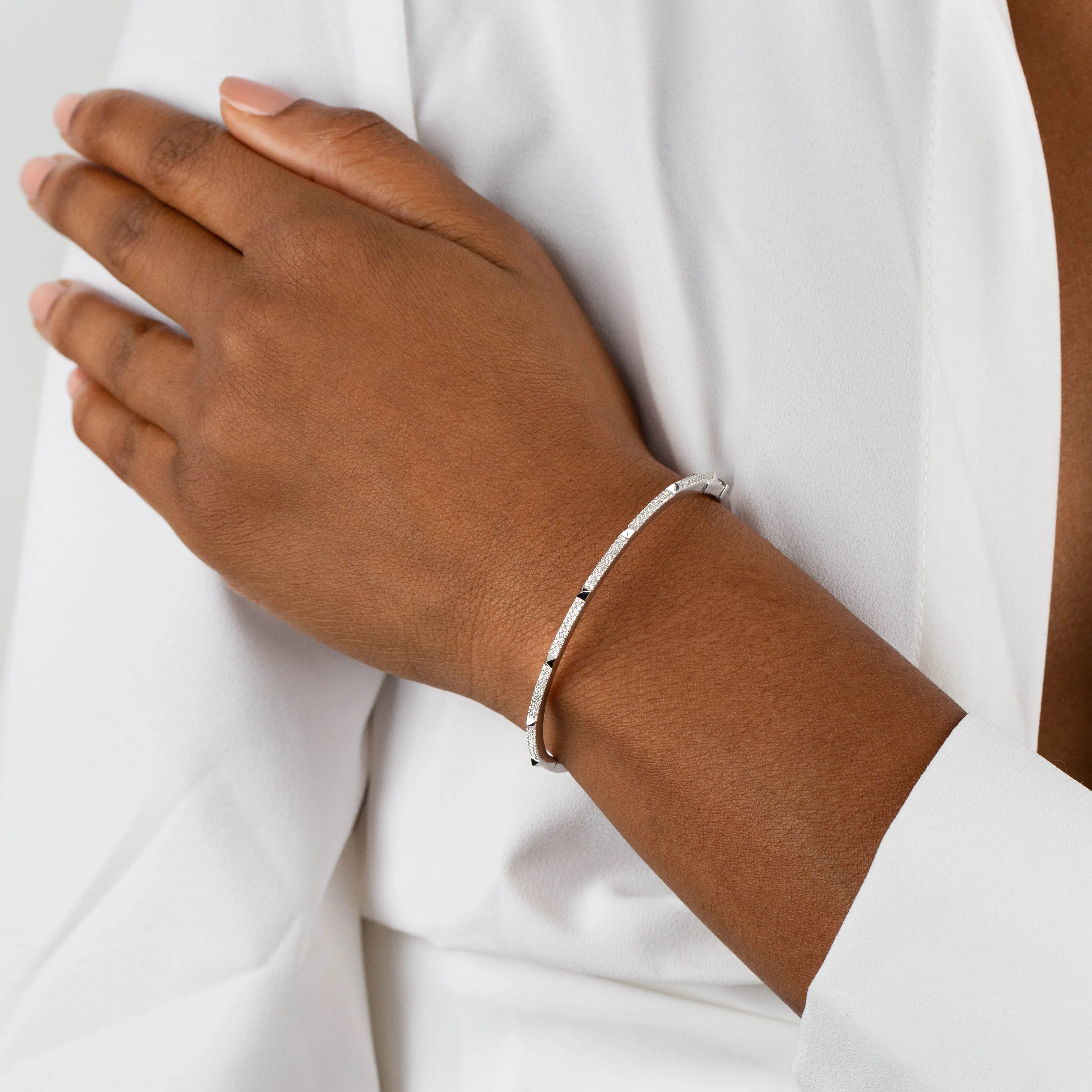 Diamond Spike Pavé Bangle 14K sold by Adina Eden's product image thumbnail 4