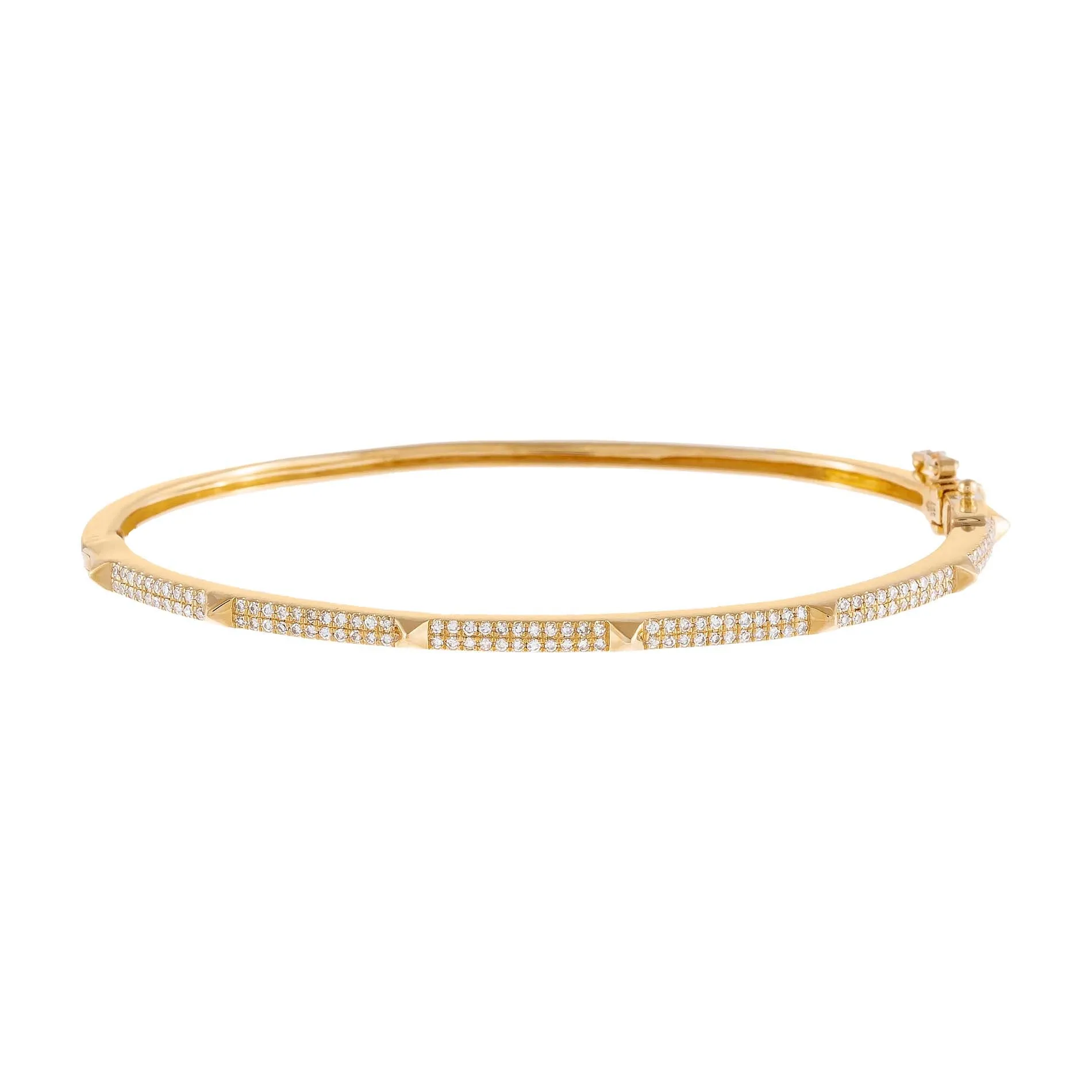 Diamond Spike Pavé Bangle 14K sold by Adina Eden's product image thumbnail 3