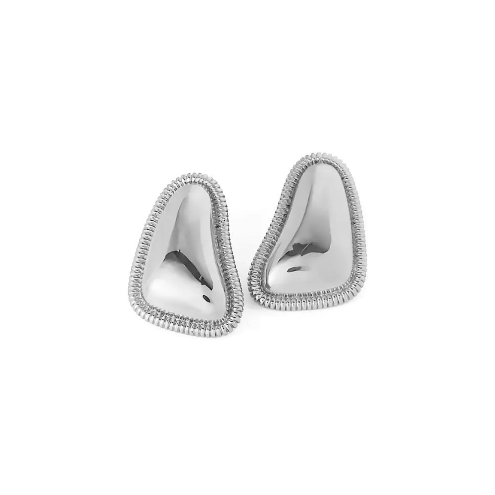 Fluted Rim Statement Stud Earring sold by Adina Eden's product image thumbnail 2