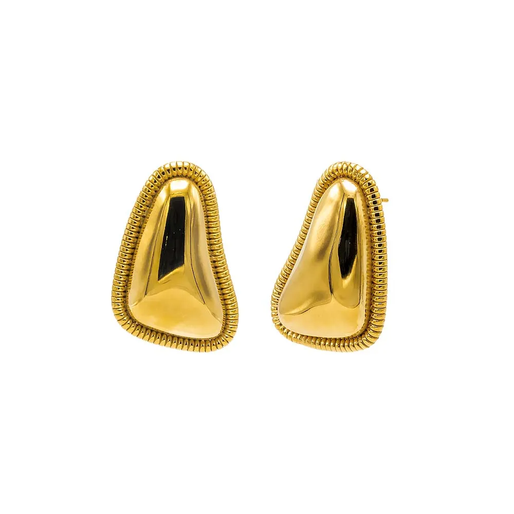 Fluted Rim Statement Stud Earring sold by Adina Eden's