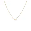 Diamond Marquise Mini Curved Bar Necklace 14K sold by Adina Eden's