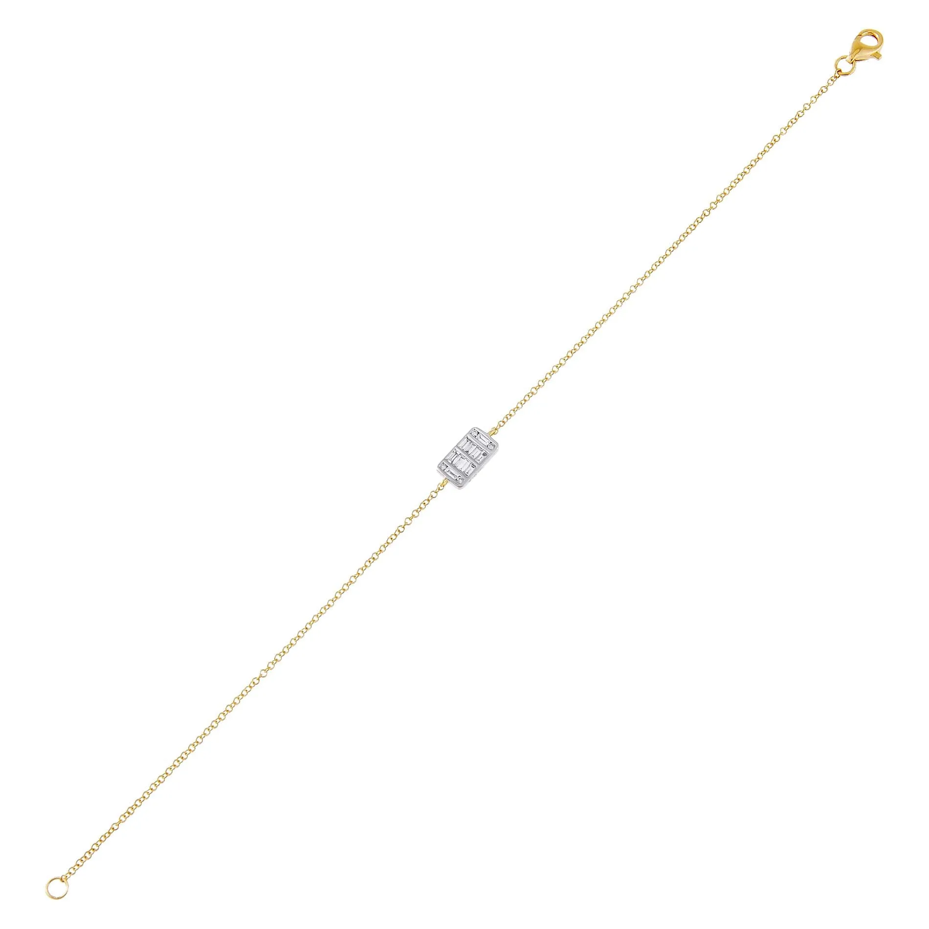 Diamond Baguette Bracelet 14K sold by Adina Eden's