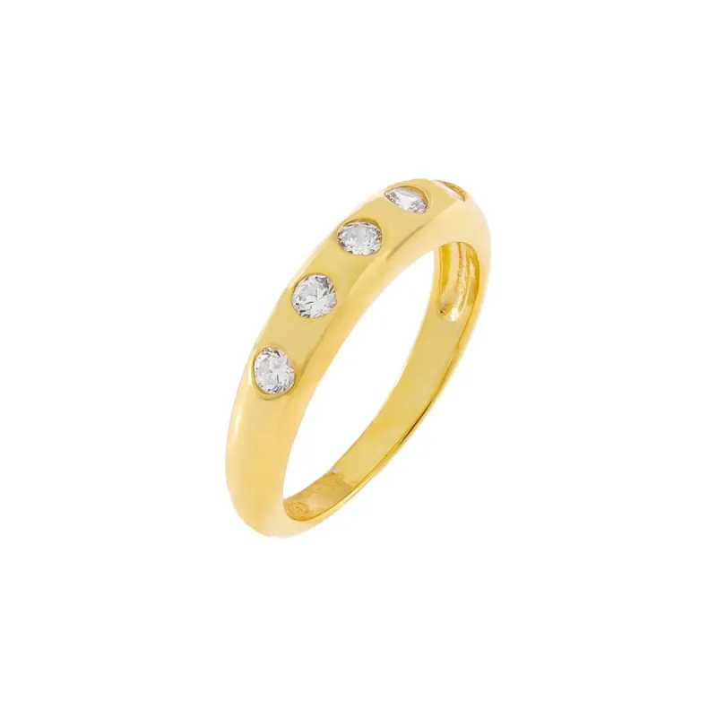 CZ Multi Stone Dome Ring sold by Adina Eden's