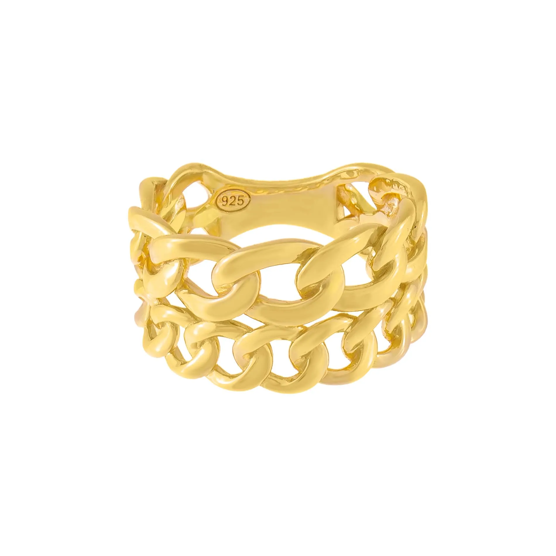 Chunky Double Chain Ring sold by Adina Eden's product image thumbnail 3