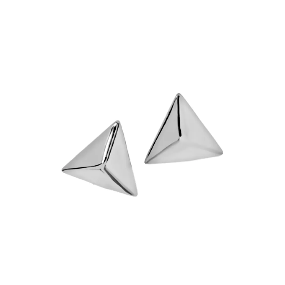 Puffy Triangle Stud Earring sold by Adina Eden's product image thumbnail 3