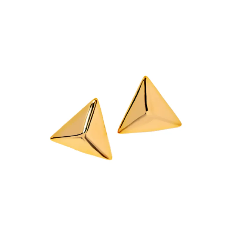 Puffy Triangle Stud Earring sold by Adina Eden's