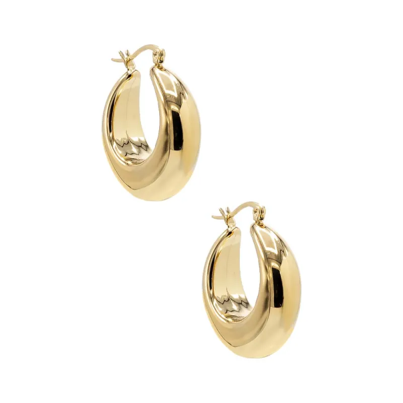 Solid Graduated Hoop Earring sold by Adina Eden's