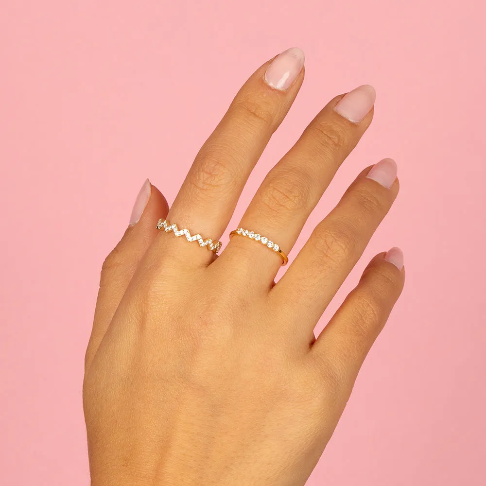 Pavé Zig Zag Ring sold by Adina Eden's product image thumbnail 2