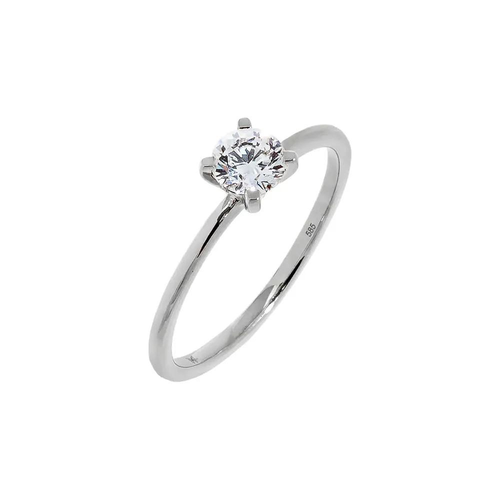 Lab Grown Diamond Round Solitaire Engagement Ring 14K sold by Adina Eden's product image thumbnail 3