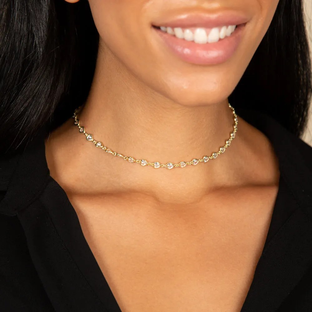 Bezel Heart Choker sold by Adina Eden's product image thumbnail 2