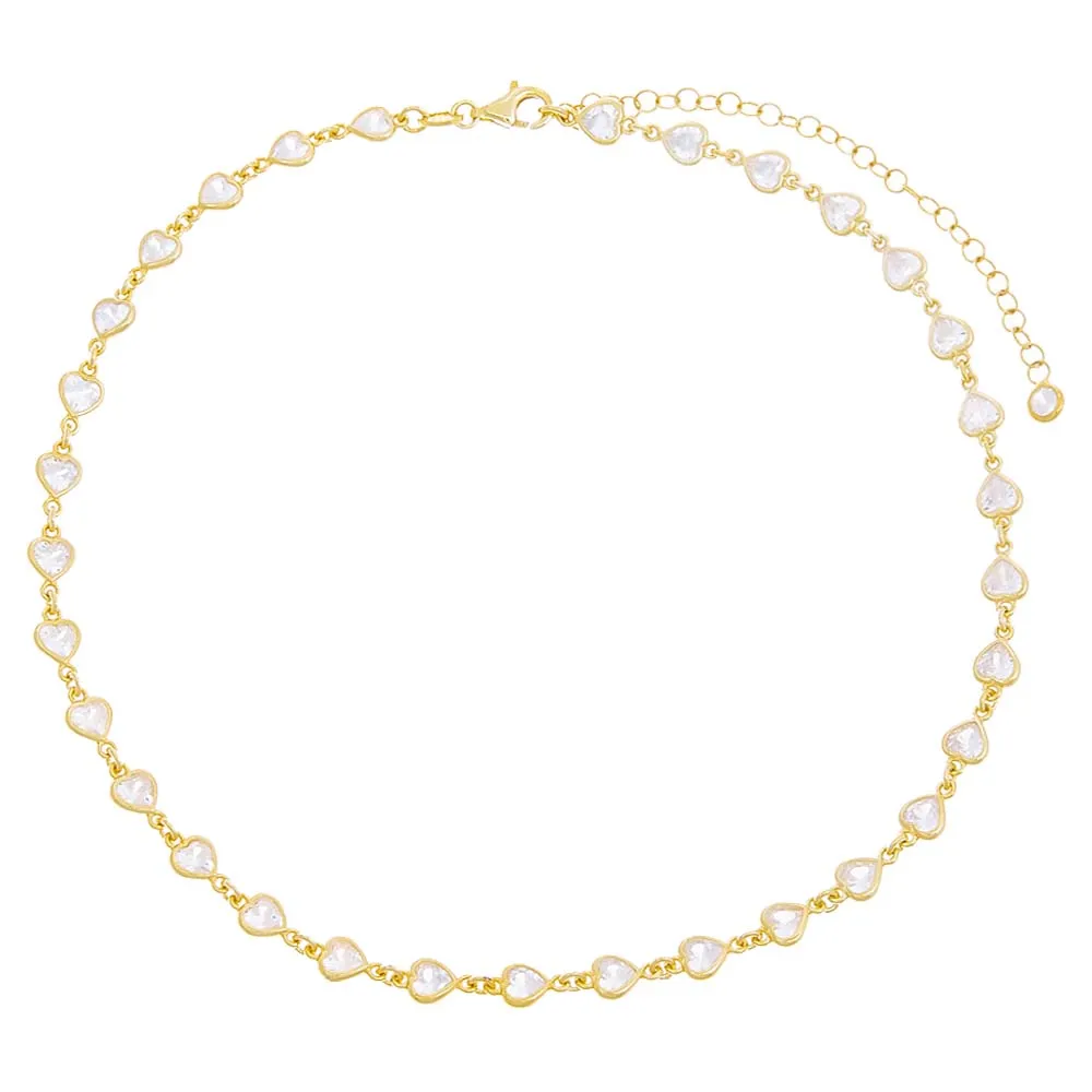 Bezel Heart Choker sold by Adina Eden's