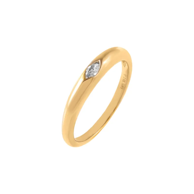 Diamond Marquise Dome Ring 14K sold by Adina Eden's
