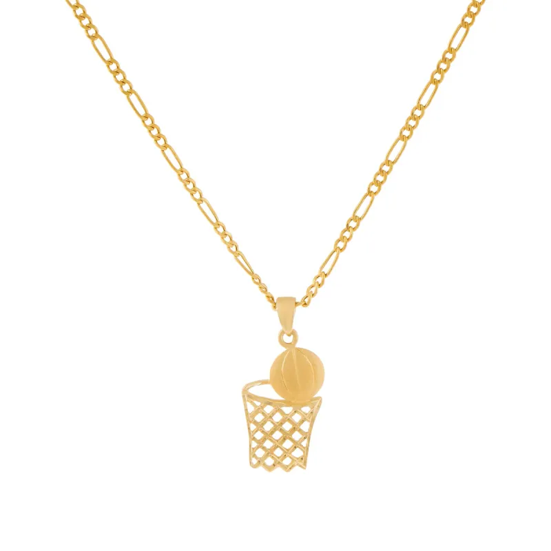 Basketball Hoop Necklace 14K sold by Adina Eden's