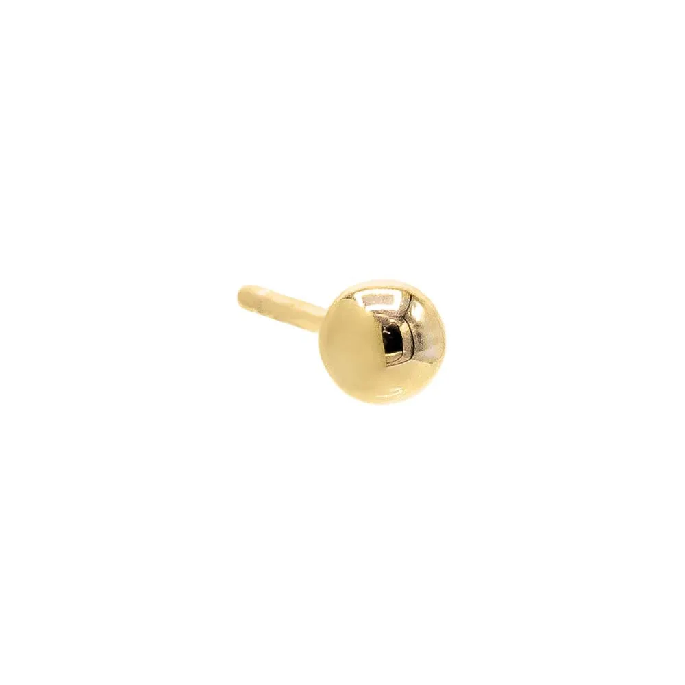Solid Ball Stud Earring 14K sold by Adina Eden's product image thumbnail 3