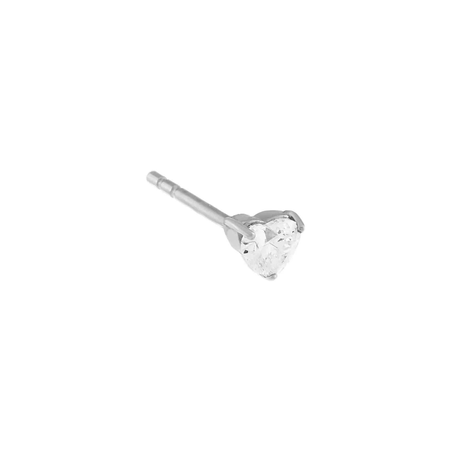 Diamond Heart Stud Earring 14K sold by Adina Eden's product image thumbnail 2