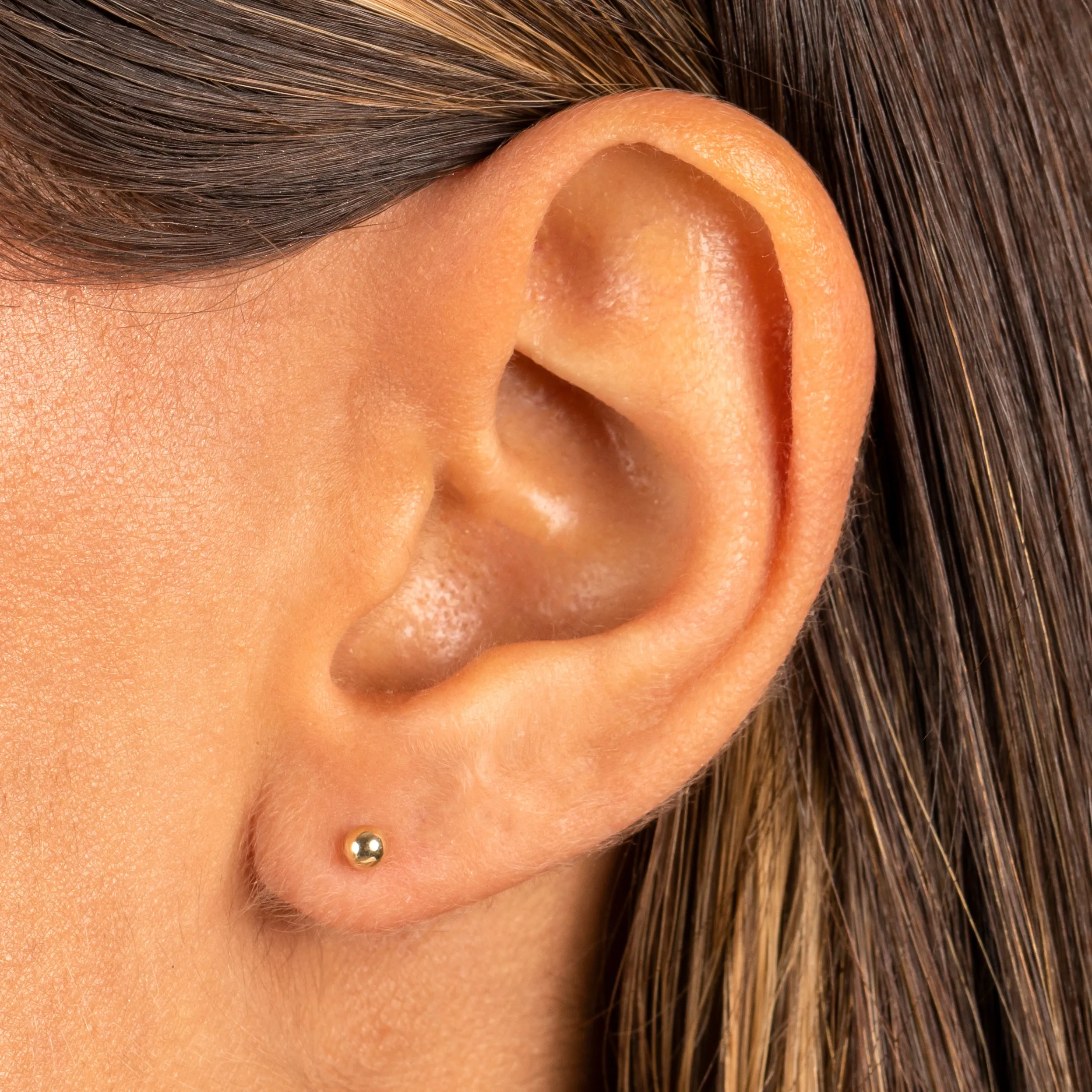 Solid Ball Stud Earring 14K sold by Adina Eden's product image thumbnail 2