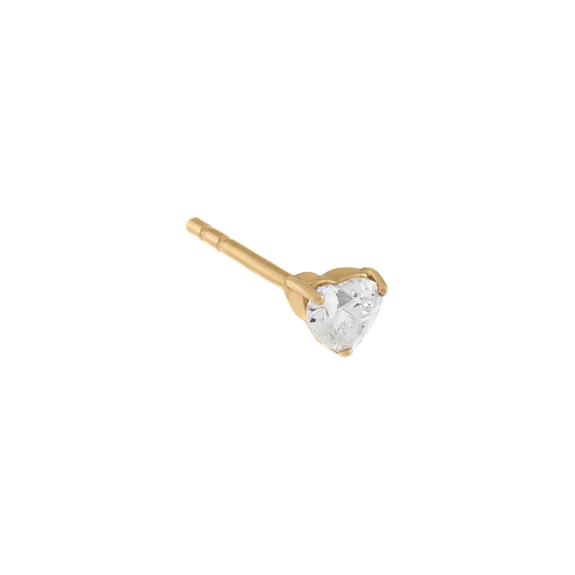 Diamond Heart Stud Earring 14K sold by Adina Eden's
