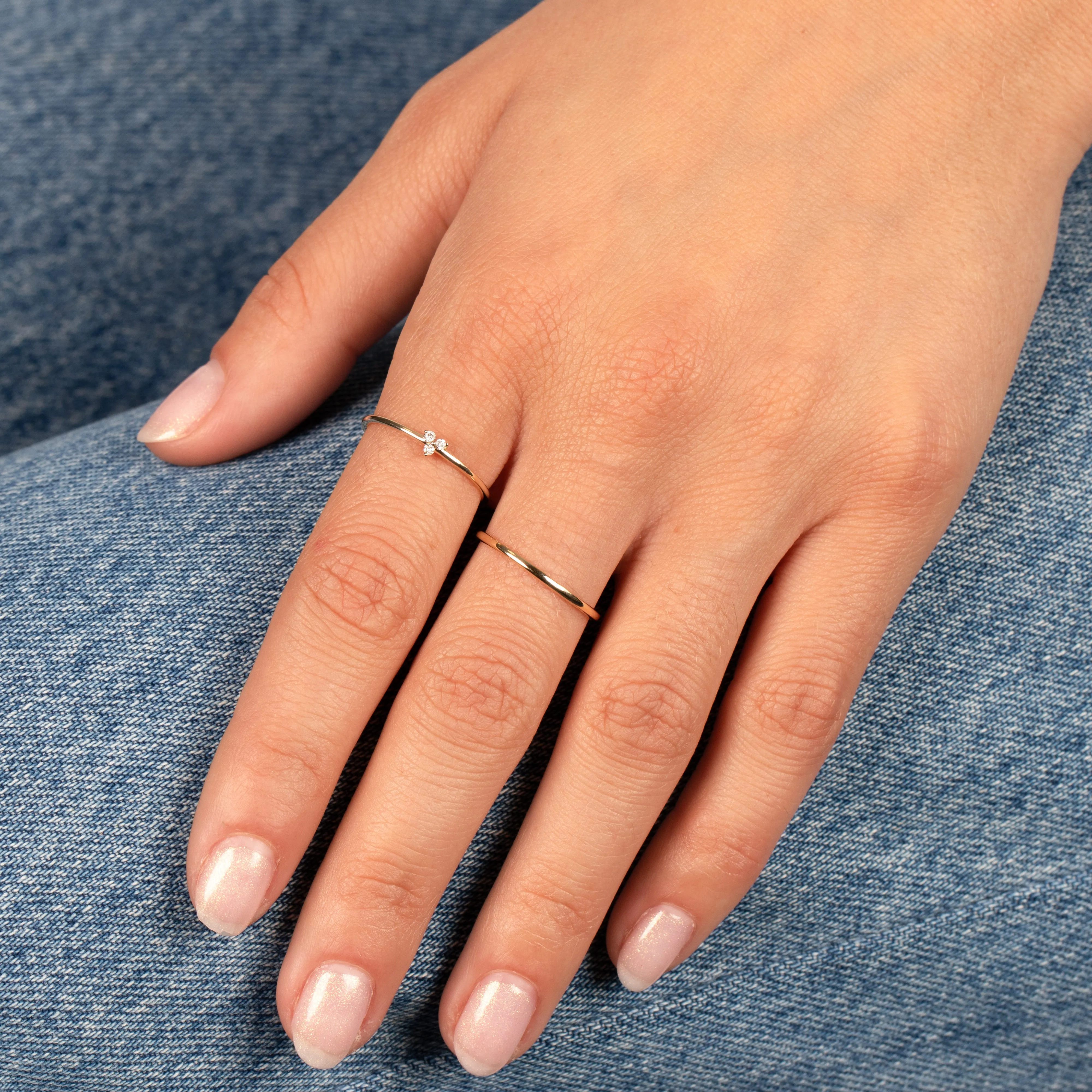 Diamond Trio Cluster Ring 14K sold by Adina Eden's product image thumbnail 2