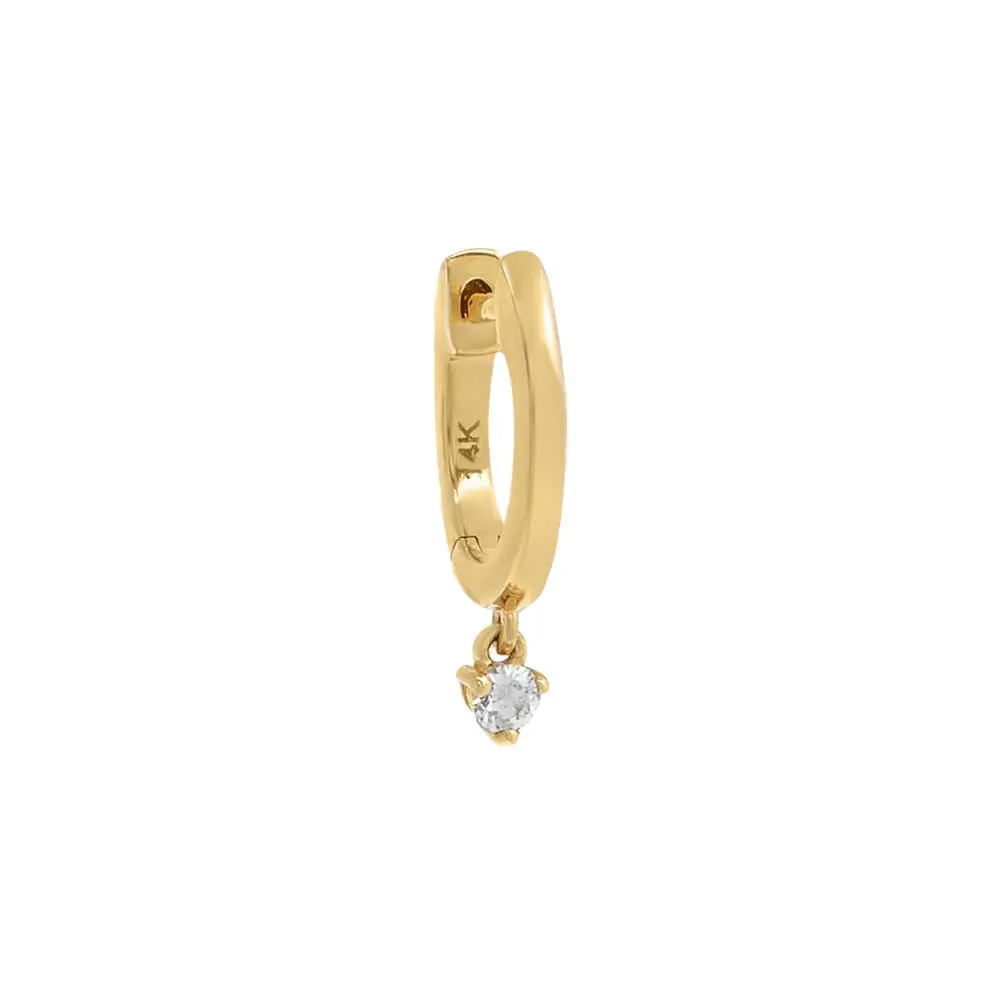 Diamond Drop Huggie Earring 14K sold by Adina Eden's product image thumbnail 2