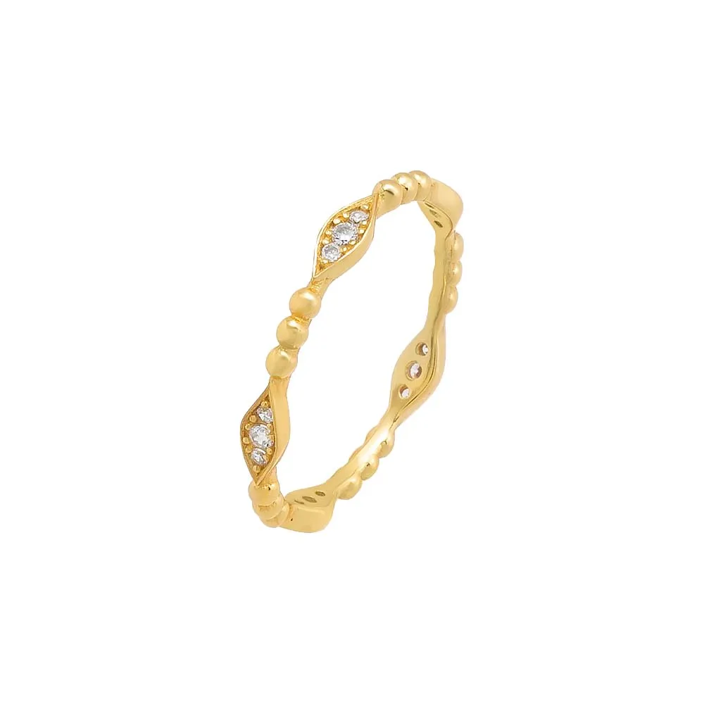 Pavé Beaded Marquise Ring sold by Adina Eden's