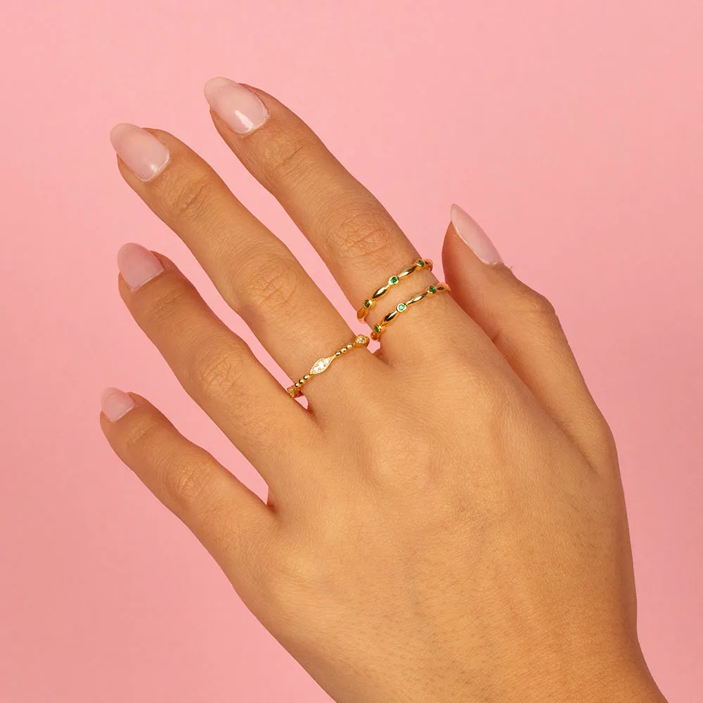 Pavé Beaded Marquise Ring sold by Adina Eden's product image thumbnail 2