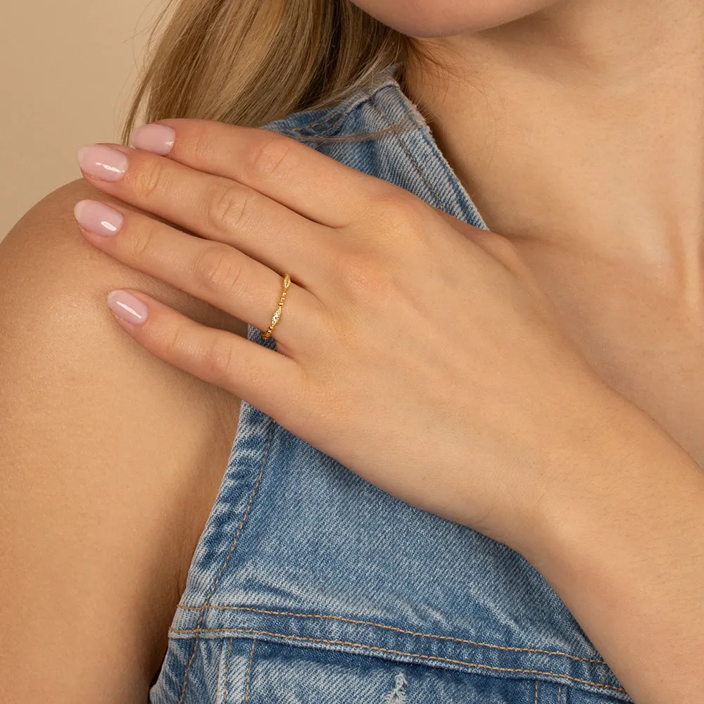 Pavé Beaded Marquise Ring sold by Adina Eden's product image thumbnail 3