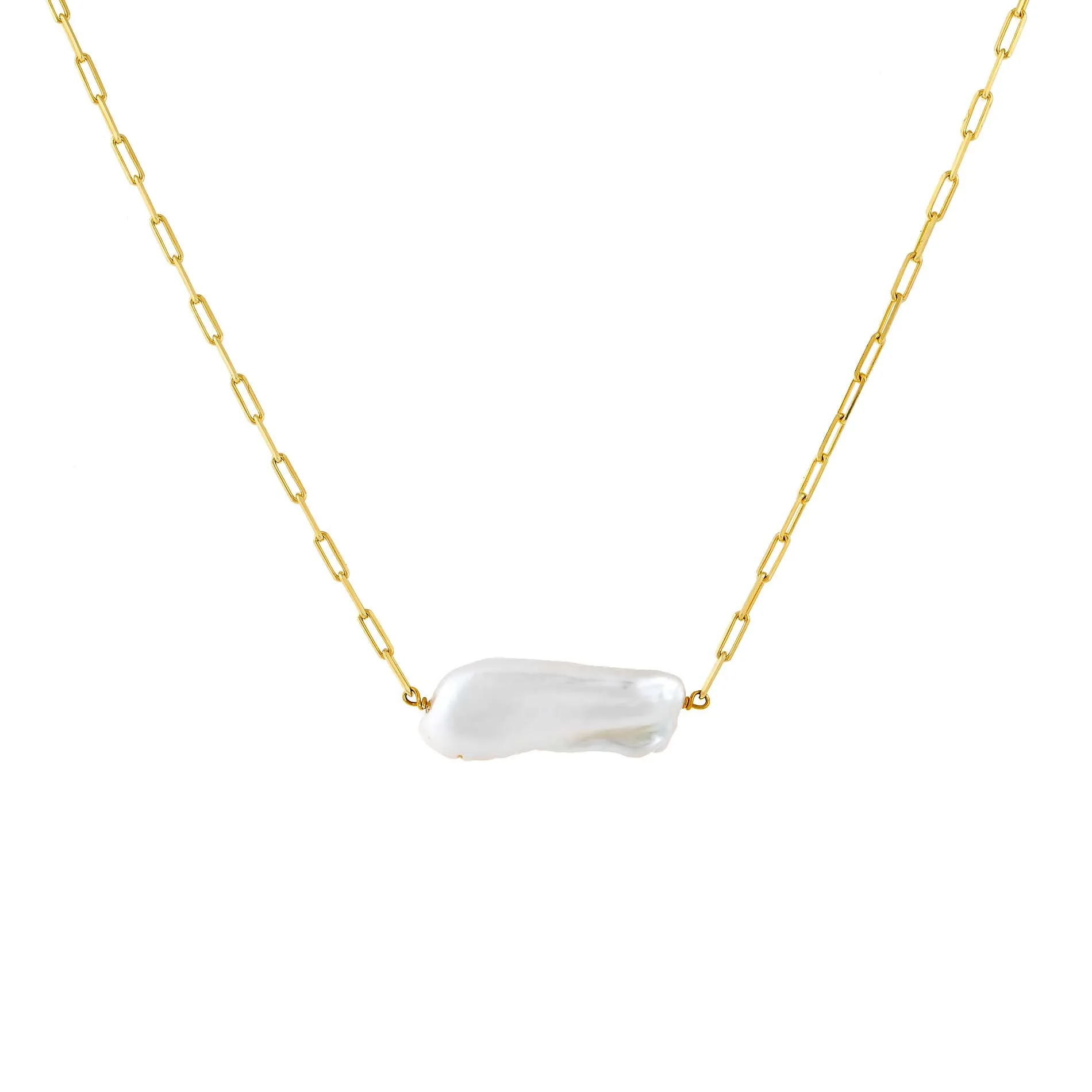 Baroque Pearl Link Choker sold by Adina Eden's