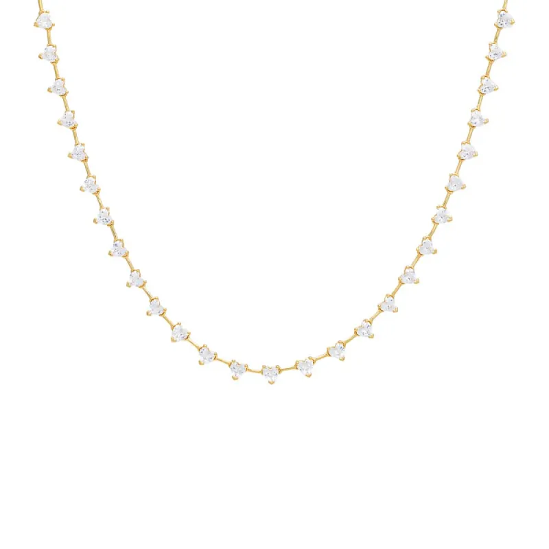 CZ Heart Stone Choker sold by Adina Eden's