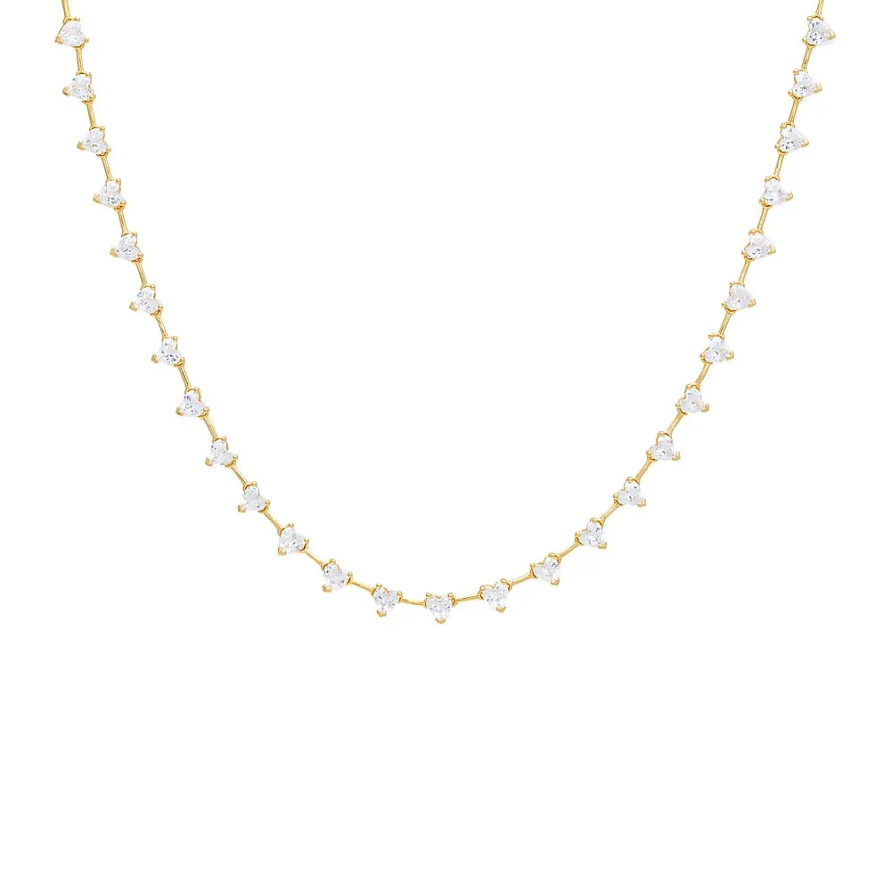 CZ Heart Stone Choker sold by Adina Eden's